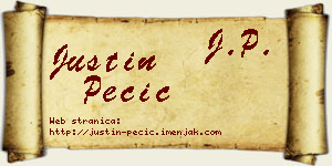 Justin Pecić vizit kartica